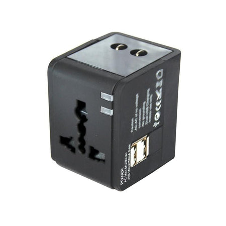 POWERPAC PP7979 TRAVEL ADAPTER WITH 2XUSB CHARGER 2100AM - PowerPac