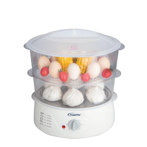 POWERPAC PPE707 6.5L FOOD STEAMER WITH 1 HOUR TIMER, 800W
