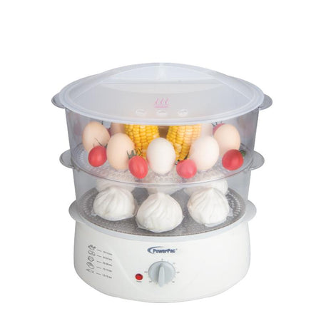 POWERPAC PPE707 6.5L FOOD STEAMER WITH 1 HOUR TIMER, 800W