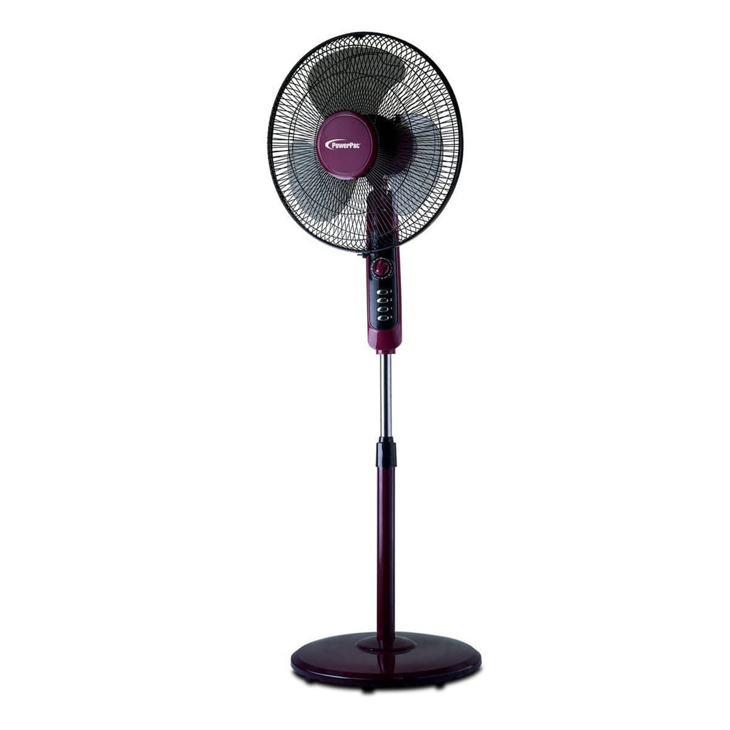 POWERPAC PPFS50 STAND FAN 3 BLADES WITH TIMER 16 INCH - PowerPac