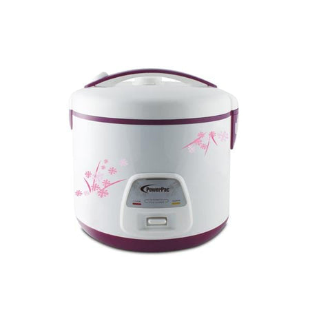 POWERPAC PPRC8112 DELUXE RICE COOKER W/STEAMER 1.2L - PowerPac