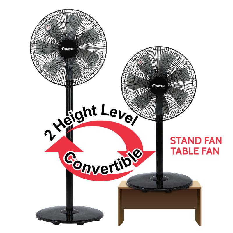 POWERPAC PPFS212 2 IN 1 DUAL-USAGE 7 BLADES FAN-BLACK – PowerPac-kh