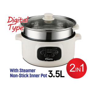 POWERPAC PPMC385 DIGITAL ELECTRIC STEAMBOAT 3.5L 800-1000W